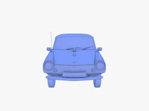 amphicar 770 blue top up 3D Model