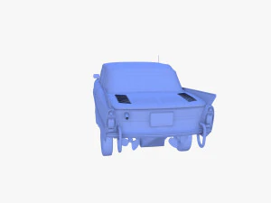 amphicar 770 blue top up 3D Model