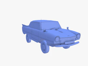 amphicar 770 blue top up 3D Model