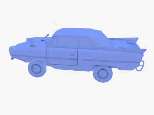 amphicar 770 blue top up 3D Model