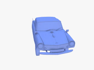 amphicar 770 blue top up 3D Model