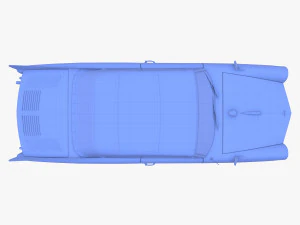 amphicar 770 blue top up 3D Model