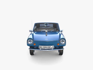 amphicar 770 blue w interior top up 3D Model
