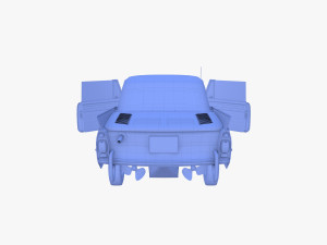 amphicar 770 blue w interior top up 3D 모델
