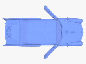 amphicar 770 blue w interior top up 3D 모델