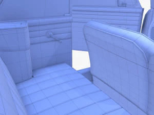amphicar 770 blue w interior top up 3D Model