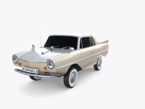 amphicar 770 cream top up 3Dモデル