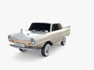 amphicar 770 cream top up 3D Model