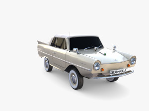 amphicar 770 cream top up 3Dモデル