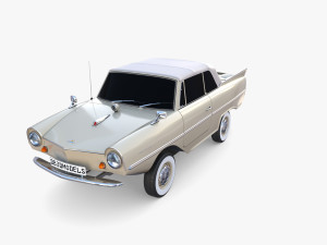 amphicar 770 cream top up 3Dモデル