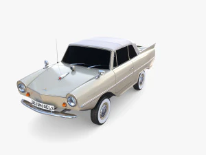 amphicar 770 cream top up 3D Model