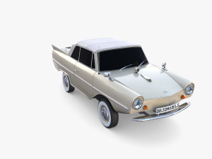 amphicar 770 cream top up 3Dモデル