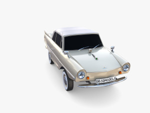 amphicar 770 cream top up 3Dモデル