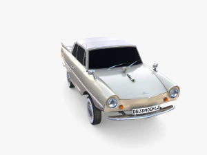amphicar 770 cream top up 3D Model