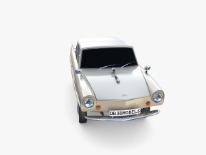 amphicar 770 cream top up 3Dモデル