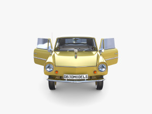 generic 60s amphibious w interior car top up 3D 모델