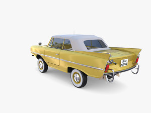 generic 60s amphibious w interior car top up 3D 모델