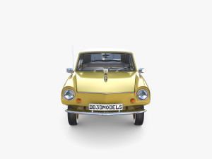 generic 60s amphibious w interior car top up 3D 모델
