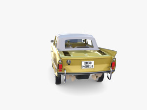 generic 60s amphibious w interior car top up 3D 모델