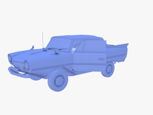 generic 60s amphibious w interior car top up 3D 모델