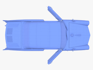 generic 60s amphibious w interior car top up 3D 모델
