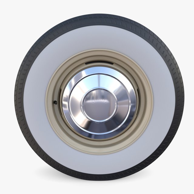 generic 60s car wheel 3D 模型 .c4d .max .obj .3ds .fbx .stl .blend 