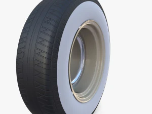 Volante generico per auto degli anni '60 Modello 3D