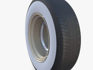 Volante generico per auto degli anni '60 Modello 3D