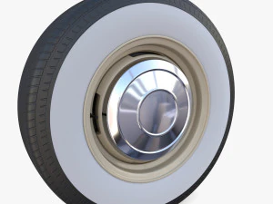 Volante generico per auto degli anni '60 Modello 3D