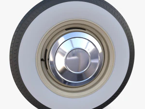 Volante generico per auto degli anni '60 Modello 3D