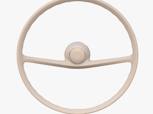 generic 60s car steering wheel 3D Model