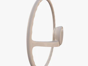 generic 60s car steering wheel 3D Model