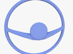 generic 60s car steering wheel 3D Model