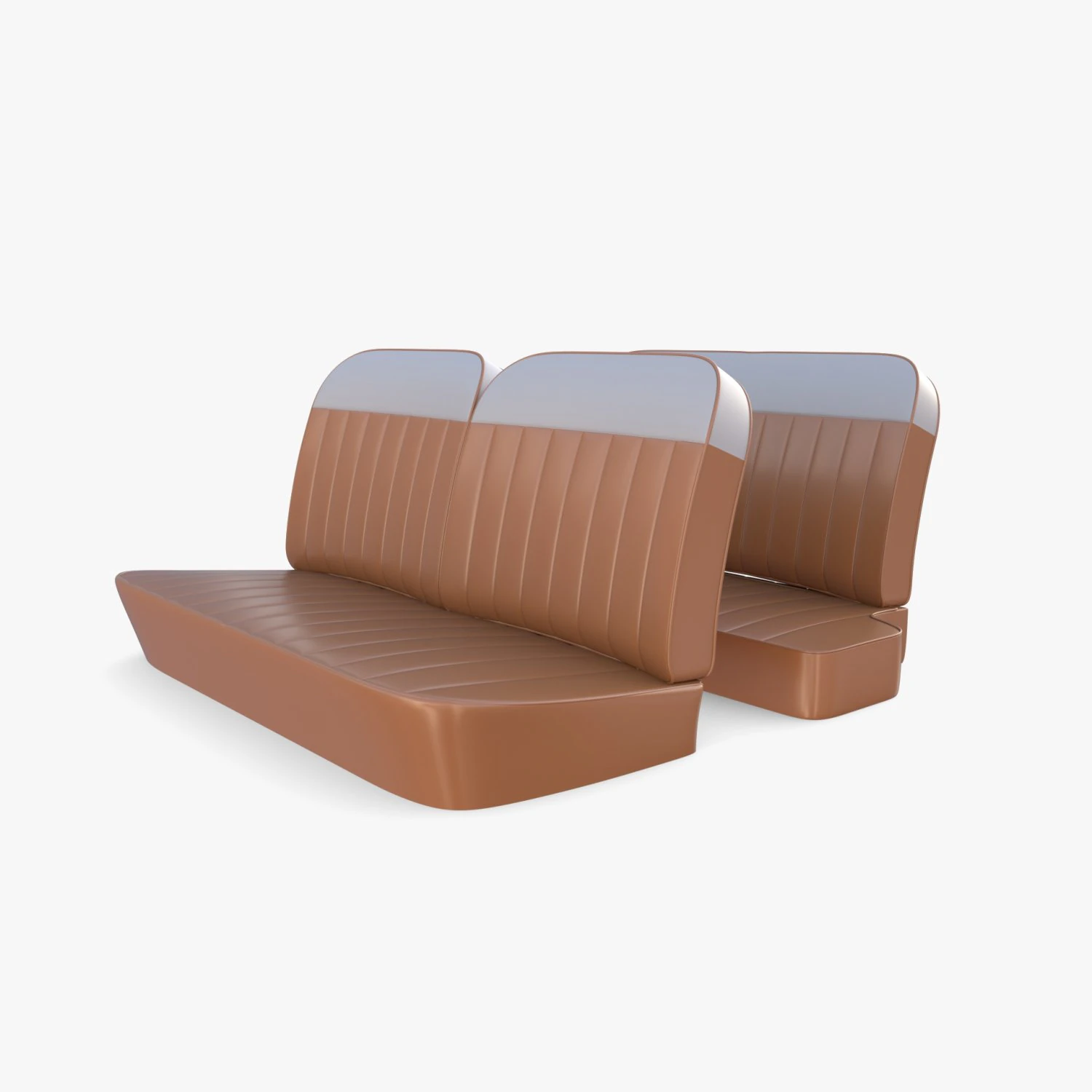 generic 60s car seats 3D Model .c4d .max .obj .3ds .fbx .stl .blend