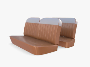 generic 60s car seats 3D Model