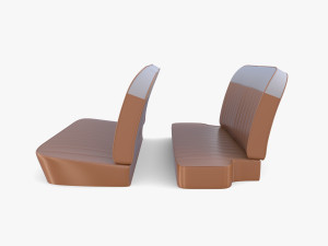 generic 60s car seats Model 3D