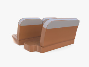 generic 60s car seats Model 3D