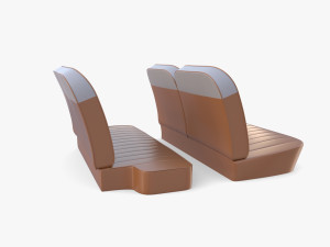 generic 60s car seats Model 3D