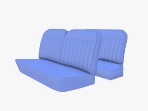 generic 60s car seats Model 3D