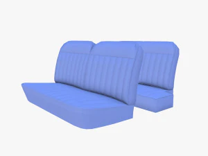 generic 60s car seats 3D Model