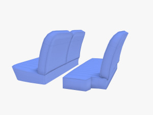 generic 60s car seats Model 3D