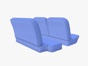 generic 60s car seats 3D Model