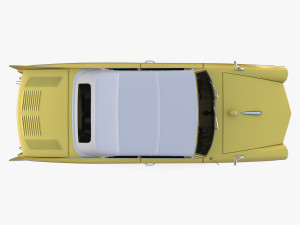 generic 60s amphibious car top up 3D Модель