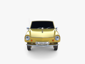 generic 60s amphibious car top up 3D Модель