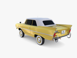 generic 60s amphibious car top up 3D Модель