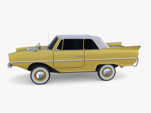 generic 60s amphibious car top up 3D Модель