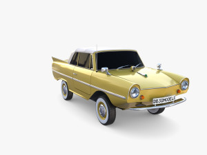 generic 60s amphibious car top up 3D Модель