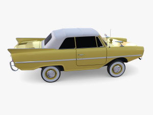 generic 60s amphibious car top up 3D Модель