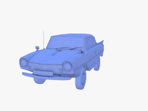 generic 60s amphibious car top up 3D Модель