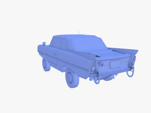 generic 60s amphibious car top up 3D Модель